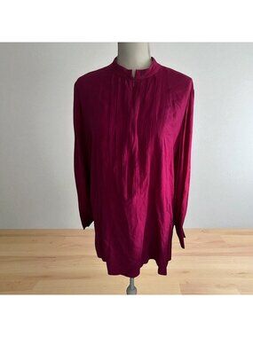 ULLA POPKEN Pink Zip Tunic Top Blouse Size 11/12